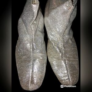 Chrome Silver size 8  vintage shoe/booties... Vintage 50's